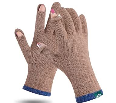 Size XL Warm Wool Knitted Winter Gloves w  Touch Screen Fingers Online