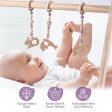 Wooden Baby Play Gym with 3 Hanging Toys & Changing Basket – Easy to Assemble on Sale