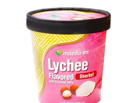 Maeda-En Sherbet Lychee Flavored with Coconut Jelly 1 Pint Online Hot Sale