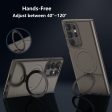 Translucent Black Galaxy S23 Ultra Case w  Stand Works w  Magnetic Wireless Chrg Hot on Sale