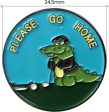 1  Crocodile  Please Go Home  Golf Ball Marker Coin w  Strong Magnetic Hat Clip Discount