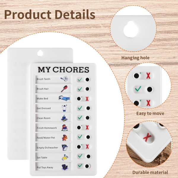 2pk 4.7 x7.9  Daily Checklist Chore Chart Schedule Board w  Detachable Plastic Hot on Sale