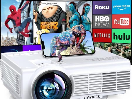 Enjoy Cinema-Quality Viewing at Home with Our 1080P 5G WiFi Bluetooth Projector, Supports 4K - Ideal for Movies & Gaming For Cheap