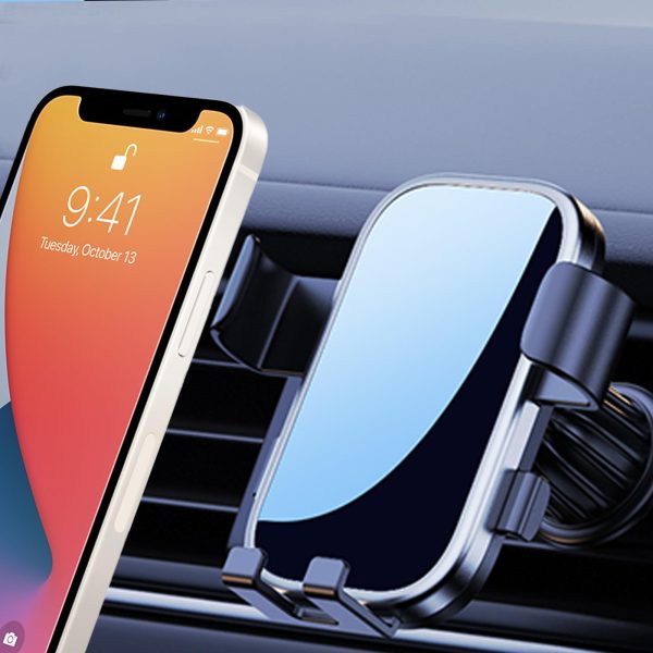 Car Phone Holder with Secure Hook Clip - Firm Grip Air Vent Mount, Compatible with iPhone & Android, Easy Install, 360° Swivel - Ideal for All Vehicles Supply