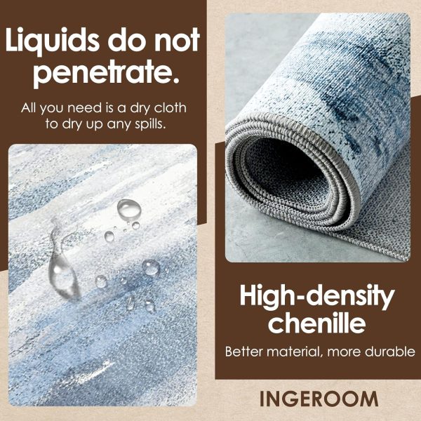 Machine Washable Area Rug 5x7 with Non-Slip Backing for Living Room & Bedroom Online Hot Sale