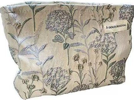 Stylish Women s Canvas Makeup Bag - Large Capacity, Travel-Friendly, Dandelion Blue Design Online