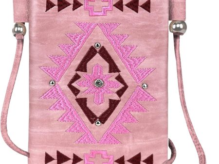 Trendy Pink Fringe Crossbody Purse for Women: Western Vegan Leather Cell Phone Bag For Discount