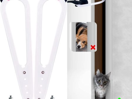 2pk Cat Door Holder Latch, Lets Cats In & Keeps Dogs Out of Litter Food Sale