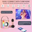 Pink Portable Bluetooth Karaoke Machine with Dynamic Lights & Dual Wireless Mics - Ideal for Home Parties Online Sale