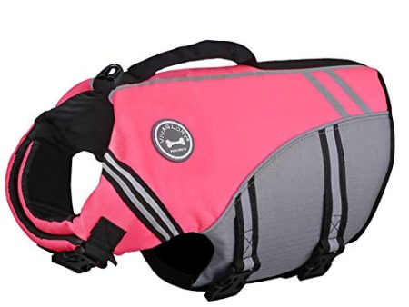 Vivaglory New Sports Style Ripstop Dog Life Jacket with Superior Buoyancy & Rescue Handle, Bright Pink, XS Online Hot Sale