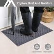 Dark Grey Indoor Door Mat 20 x32  - Absorbent, Anti-Slip Rug for Wet Shoes & Paws Online now