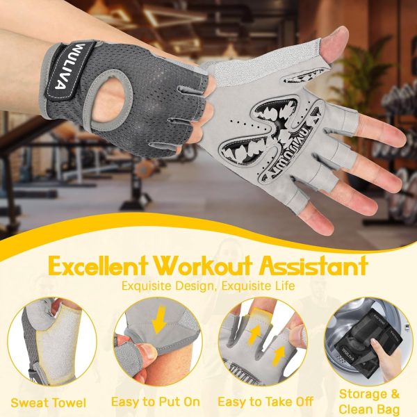 Workout Gloves for Men & Women - Padded Design, Wrist Support & Storage Bag Sale