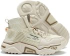 Size 9.5 Beige Lightweight High Top Fashion Sneakers Walking Shoes Sports Shoes Supply