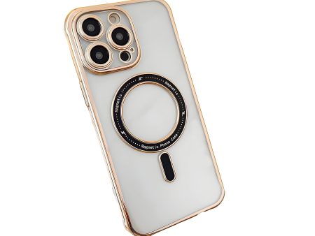 iPhone 14 Pro Magnetic Silicone Case: 6.1  Gold, MagSafe & Drop Protection For Discount