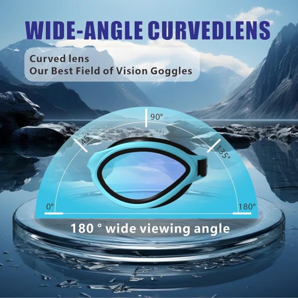 2-Pack Swim Goggles for Adults and Youth - UV Protection, Anti-Fog, 180° Vision Fashion