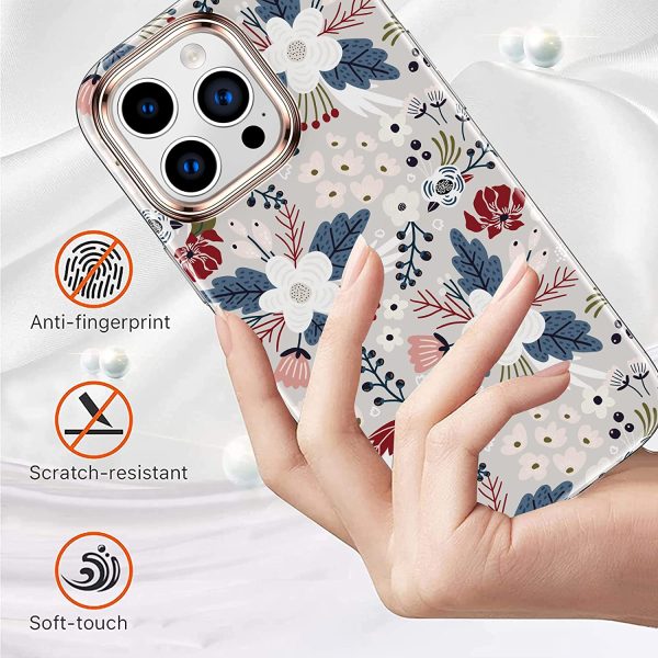 iPhone 14 Pro Max Flowers & Berries Bumper Case w  Built-in Screen Protector Sale