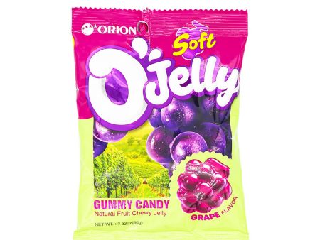 Orion O Jelly Soft Gummy Candy Grape Flavor 2.33oz Online now