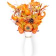 Fall Decor for Home: 4pcs Big Pumpkins Maple Leaves, Faux Floral Stems, Thanksgiving Décor Gifts, Autumn Leaf Picks for Kitchen, Table, Festive Season Enhancements Sale