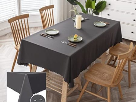 GoldyiTS Rectangle Tablecloth - 60 x 84 inches-Water and Spill Resistant Wrinkle Resistant Tablecloth,Washable Tablecloth, Buffet Table, PartyTablecloth ,Kitchen Dining Tabletop Decor, Grey Online