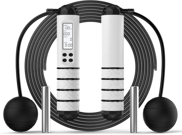 Maximize Your Workout: CardioX Adjustable Weighted Jump Rope with Calorie Counter & Knot-Free Speed Skipping Rope for All Hot on Sale