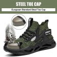 DEBONSAPT Steel Toe Shoes for Men Women Lightweight Safety Breathable Work Shoes Slip-Resistant Sneakers Reflective Indestructible Industria Construction Shoes Green 4.5 on Sale