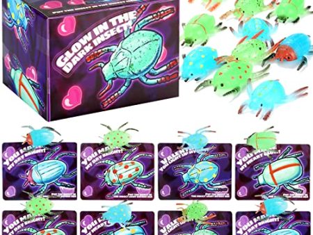 Axbotoy 24 Packs Glowing Bug Toys Valentines Day Gifts Cards for Kids with Valentine Classroom Exchange Party Favors Valentines Day Gifts for Boys Girls Toddlers Online Sale