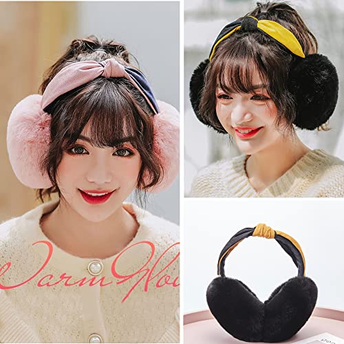 Eyegla Women Winter Ear Muffs Foldable Fleece Ear Warmers Fashion Faux Fur Warm Earmuffs Outdoor Winter Ear Cover for Girls Sale