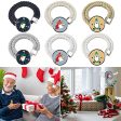 2 Pack Porlau Christmas Curtain Tieback Cotton Rope Curtain Tie Backs Santa Christmas Window Decorations Tieback holdbacks for Home Holiday Decor, Beige Online now