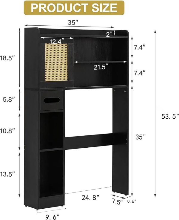 Maximize Bathroom Storage with 6-Tier Freestanding Rack - Fits Over Standard Toilets For Discount