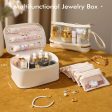 Ultimate Bridesmaid Gifts: White Travel Jewelry Case with Embroidered  S  - Safe & Stylish Storage Sale