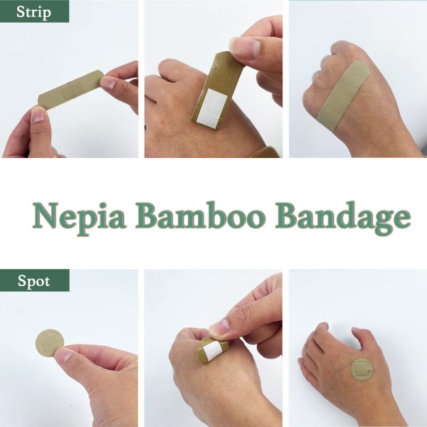 Eco-Friendly Bamboo Bandages: 100pc Hypoallergenic, Biodegradable, Latex-Free For Cheap