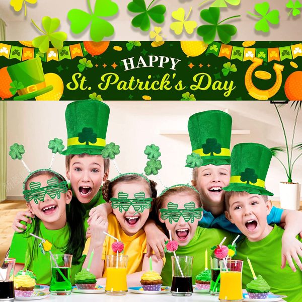 8.2  x 1.48  Happy St. Patrick s Day Banner w  32.8  Hanging Strap Discount