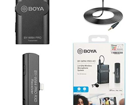 BOYA BY-WM4 PRO-K3 2.4 GHz Wireless Microphone System For iOS Devices Online now