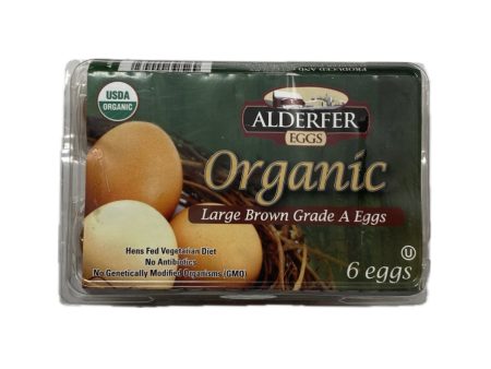 Alderfer Organic Large Brown 6 Eggs Hot on Sale