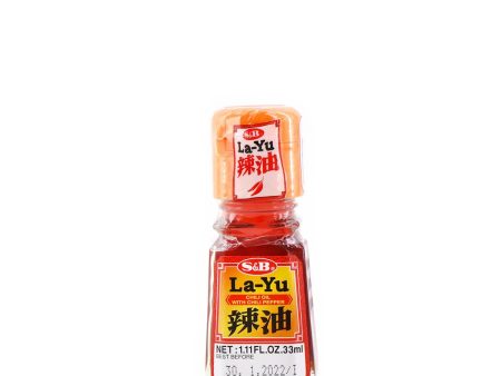 S&B La-Yu Chili Oil with Chili Pepper 1.11oz on Sale