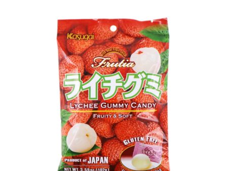 Kasugai Fruitia Lychee Gummy 102g on Sale