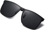 Polarized Clip-On Sunglasses for Over Prescription Glasses, UV400, Flip-Up, Black - Ideal for Driving & Outdoor Sports Online