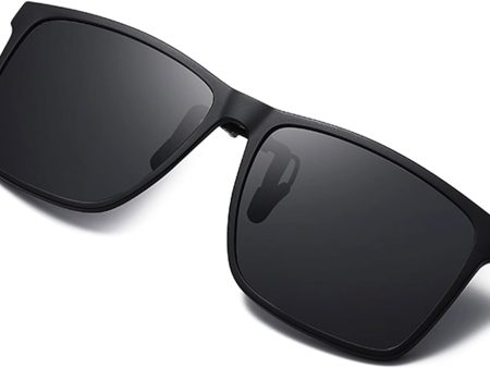 Polarized Clip-On Sunglasses for Over Prescription Glasses, UV400, Flip-Up, Black - Ideal for Driving & Outdoor Sports Online