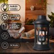 Vintage Black Time Square Candle Warmer Lamp for Jar Candles with Timer - Metal Lantern Style For Discount