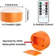 Halloween LED Pumpkin Lights with Remote Timer - Battery Operated Jack-O-Lantern Decor Electric Flameless Candle with Flickering Bright Light for Party Home Porch Fall Decorations - 4 Pack Set For Discount