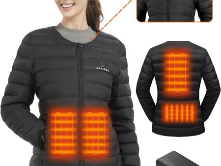 Women s 2XL Heated Jacket with 10000mAh Battery Pack for Winter Sports - Windproof, Waterproof, Fast Heating Supply