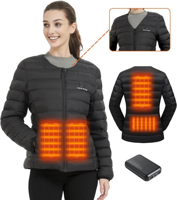 Women s 2XL Heated Jacket with 10000mAh Battery Pack for Winter Sports - Windproof, Waterproof, Fast Heating Supply