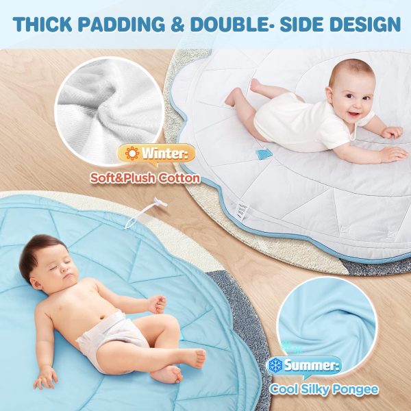 Extra Large Plush Baby Play Gym: Dual-Sided, Washable, for Newborns & Infants on Sale