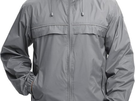 XL Gray Men s Rain Jacket - Waterproof & Windproof Outdoor Gear for Active Lifestyles on Sale