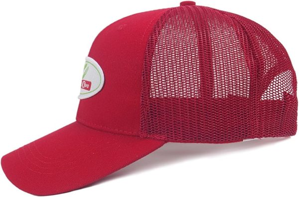 Red Amasslove Trucker Hat with Breathable Mesh Back for Men and Women - Snapback Design Sale