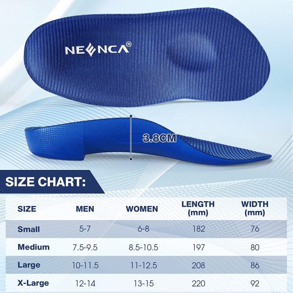 Black Men s 10-11.5 Arch Support Insoles for Plantar Fasciitis Foot Pain Relief Cheap