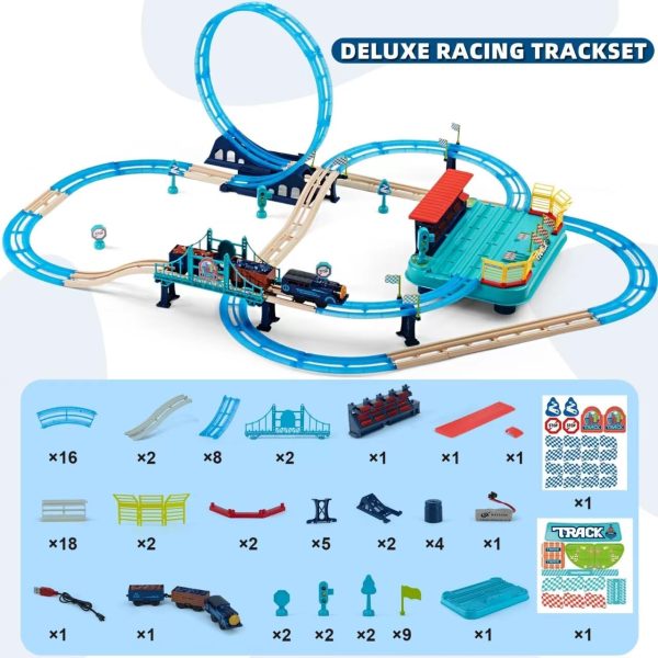 Ultimate Railway Adventure Train Set: 85-Piece Glow-in-the-Dark Tracks for Kids, DIY Electric Model with Realistic Features Fashion