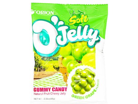 Orion O Jelly Soft Gummy Candy Green Grape Flavor 2.33oz For Sale