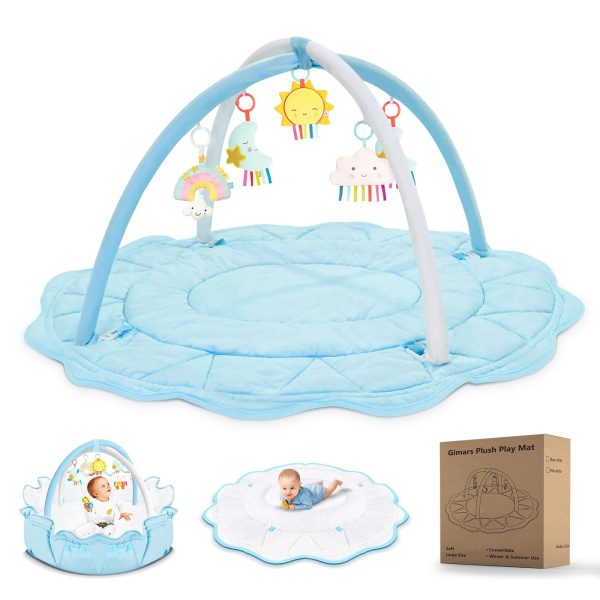 Extra Large Plush Baby Play Gym: Dual-Sided, Washable, for Newborns & Infants on Sale