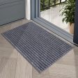 Dark Grey Indoor Door Mat 20 x32  - Absorbent, Anti-Slip Rug for Wet Shoes & Paws Online now